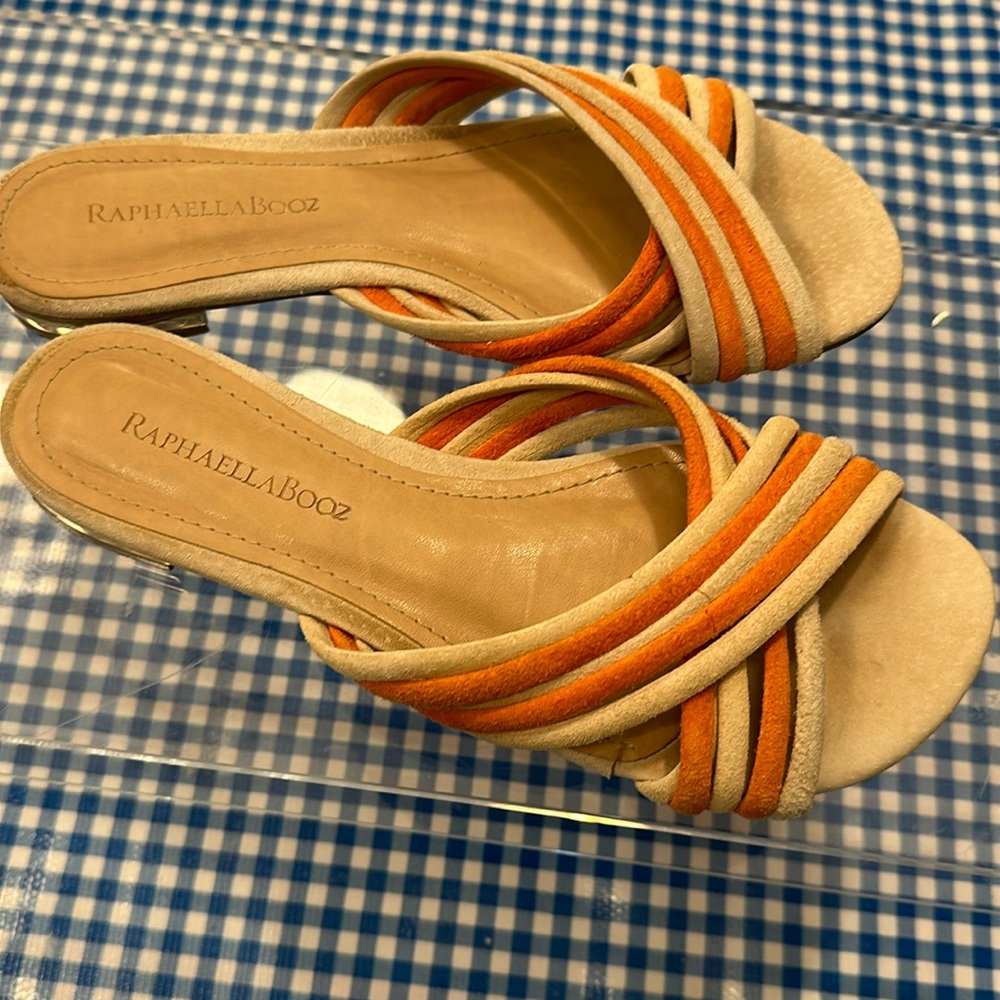 Raphaella Booz Suede Mules Size 7